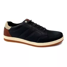 Zapatilla Hombre Freeway Tess 100% Cuero Cordón Elastico