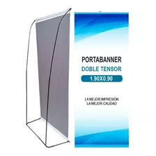 Banner + Portabanner En 48hs - Lona Impresa + Estructura