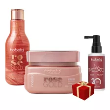 Hobety Kit Rose Gold Shamp E Masc 300g + Liso Imediato 110ml