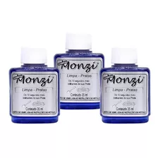 Kit Limpa Prata Monzi 35ml Com 3 Unidades