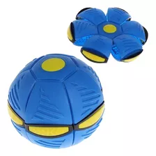 (1) Magic Flying Disc Transforming Ball Ufo - Azul (novo)