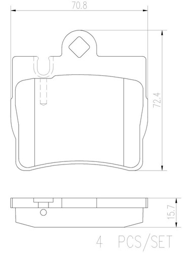 Set-4 Balatas Ceramica Traseras S430 4.3l V8 00/02 Foto 2