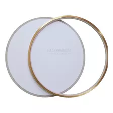 Luminaria Plafon De Teto Minimalista 2 Aneis Dourado