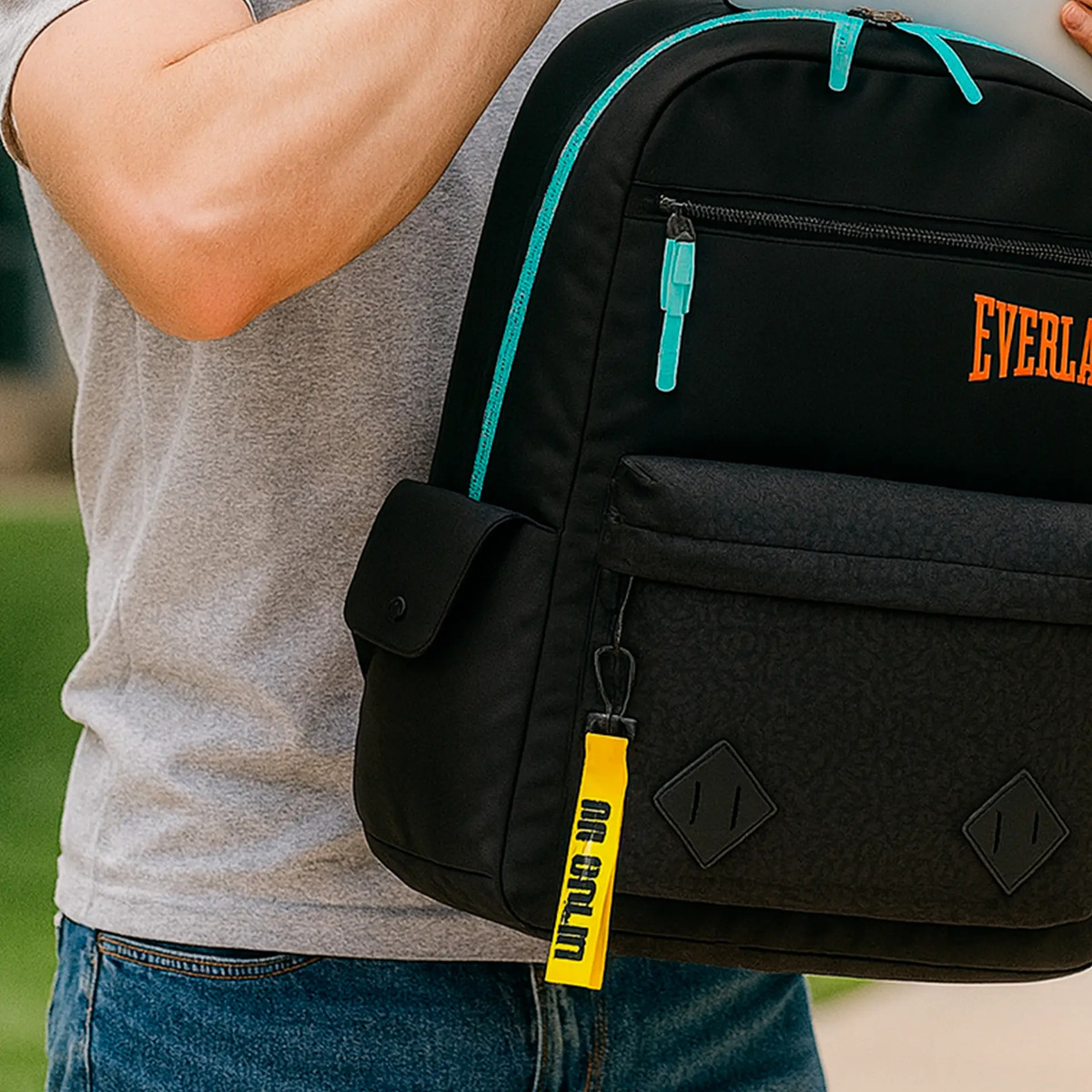 Mochila Everlast Original Deporte Escolar Anti Robo  Llavero