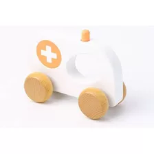 Ambulância De Madeira Coleção Carrinhos - Tooky Toy