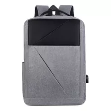 Mochila Zafin Impermeável Para Notebook 15.6 Masculina Saída Usb Cor Cinza