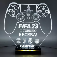 2x Luminária Troféu Ps4 Xbox Fifa Personalizado