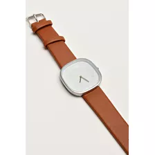 Reloj Café / Blanco Cuadrado Moller