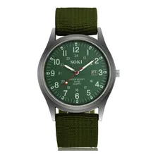 Reloj De Pulsera Deportivo Militar Para Hombre, De Lona, De
