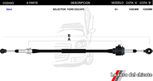 Chicote Selector De Velocidades Ford Escape 2001 Foto 3