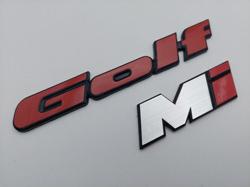 Emblemas Vw Golf Mi A3 Rojo Foto 2
