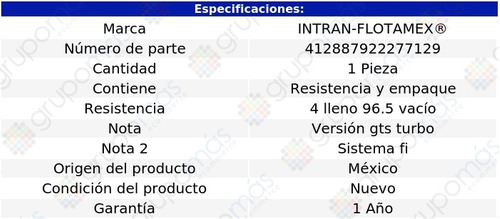 Flotador Tanque Gasolina Chrysler Shadow L4 2.2l 89 Al 90 Foto 2