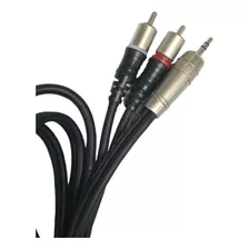 Cable 2 Rca A Spica 2 Metros Conectores Metalicos Calidad A