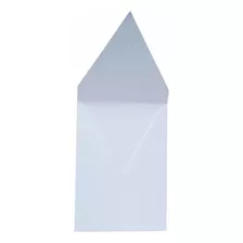 70 Envelopes 240g Bico Vertical Convite Branco Liso 15x21cm 