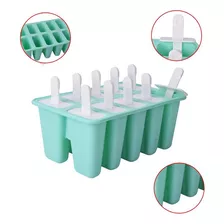 Picolés De Silicone De 10 Moldes Para Gelatinas Geladas