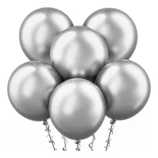 Globos Latex Cromados 18puLG Aire O Helio 10piezas