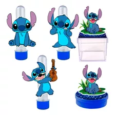 30 Itens Stich [10 Tubetes + 10 Caixinhas + 10 Latinhas] 