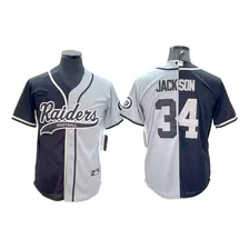 Camiseta Casaca Mlb Raideres Dual Jackson 34 - Xxl