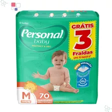 Fralda Descartável Infantil Personal Baby Hiper M C/ 70un