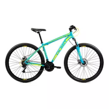 Mountain Bike Masculina Olmo Wish 290 2021 18 21v Frenos De Disco Mecánico Color Celeste/amarillo 
