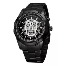 Reloj Winner Hombre Automático Calavera Skull Elegante 