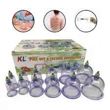 Kit 12 Ventosas Com Bomba Massoterapia Ventosa Terapia 