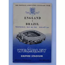 Revista Programa Oficial Futebol Brasil X Inglaterra 1963 1