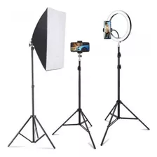 Tripé Profissional 2.1m Universal Camera Ring Light Celular