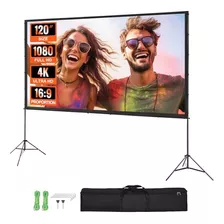 Pantalla Para Proyector 4k Hd Con Soporte 120 Pulgadas 16:9 