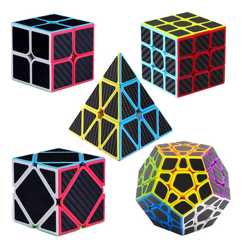 Paquete 5 Cubos Cobra 2x2 3x3 Megaminx Pyraminx Y Skewb