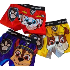 3 Boxer Nene Niño Personaje Paw Patrol Algodo Calidad Premiu