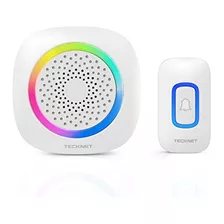 Tecknet Timbre Inalámbrico, Timbre Portátil Con Luz Rgb, Kit