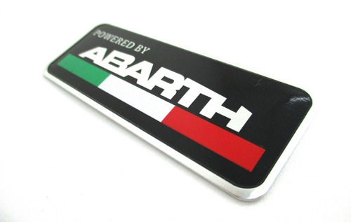 Emblema Abarth Bandera Italia Powered By Fiat Autoadherible Foto 3