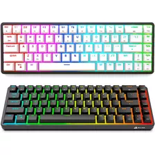 Teclado Klim, Gamer/blanco/bluetooth/rgb