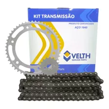 Kit Relação Transmissão Honda Bros 150 2009 A 2015 Aço 1045