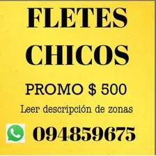 Fletes Chicos Mini Mudanzas Baratos Económicos Peones