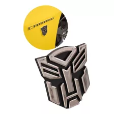 Emblema Resinado Adesivo Transformers Cromado 6,5x6