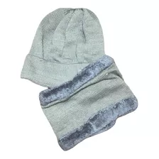 Gorro De Lana + Cuello Con Chiporro Hombre Invierno Regalo