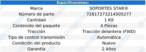 Juego De Soportes Goma Escape Accord 3.0lv6 98 Al 00 S Star Foto 2