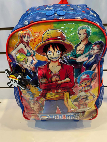 Mochila Infantil De Rodinhas Anime One Piece Luffy Pirata