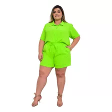 Conjunto Duna Camisa E Shorts Plus Size