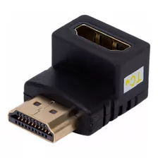 2 Adaptador Hdmi 90 Graus Em L Macho Xfêmea 1.4 P/ Tv Parede