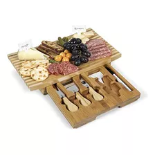 Toscana - A Picnic Time Brand Concavo Cheese Board And Knife