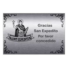 San Expedito Placa De Agradecimiento 15x10 Cm