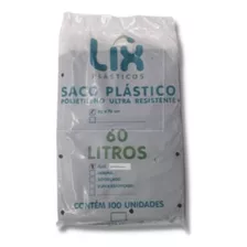 Saco De Lixo 60 L Preto C/100 Und Flex Lix