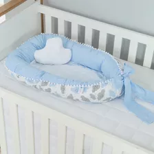 Ninho Redutor 3 Peças + Almofada Amamentação Nuvem Rosa Bebê
