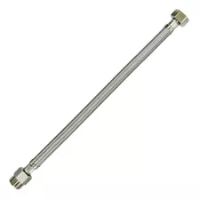 Engate Flexível Aço Inox Trançado C/ Canopla 1/2''x40cm Japi