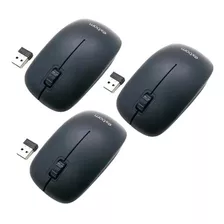 Kit 3 Mouse Óptico Usb Sem Fio Wireless 2.4 Ergonômico Exbom