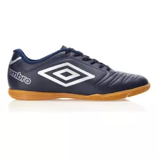 Chuteiras De Futebol Umbro Chuteira Class U01fb005013 Cor Marinho/cinza Com Sola Indoor Adequada Para Quadra Masculino 41 Br