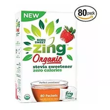 Born Dulce Zing Cero Calorías Orgánicos Stevia Paquetes - 80